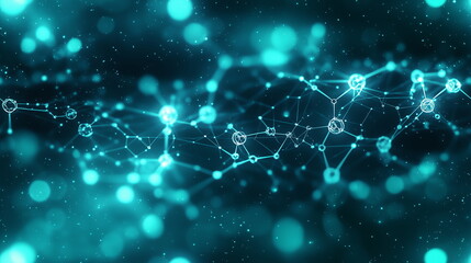 Abstract gradient background with molecular structures, perfect for medical, science, and technology themes. A modern and luxurious design ideal for hospitals, healthcare, and business presentations.