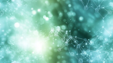 Abstract gradient background with molecular structures, perfect for medical, science, and technology themes. A modern and luxurious design ideal for hospitals, healthcare, and business presentations.