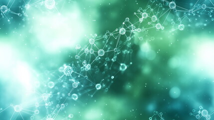 Abstract gradient background with molecular structures, perfect for medical, science, and technology themes. A modern and luxurious design ideal for hospitals, healthcare, and business presentations.
