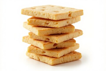 stack of square crackers isolated