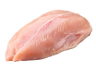 Raw Chicken Breast, Close-up, on Transparent Background