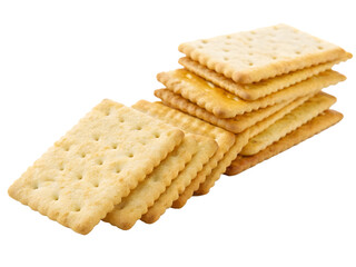 Rectangular Crackers, Close-up, on Transparent Background