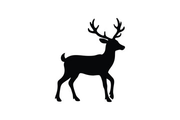 A reindeer icon silhouette art illustration.eps