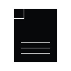 Document icon with clean, minimalist design. Perfect for business, files, data management, and office apps. High-quality vector, fully scalable and easy to customize for any project.