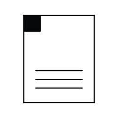 Document icon with clean, minimalist design. Perfect for business, files, data management, and office apps. High-quality vector, fully scalable and easy to customize for any project.