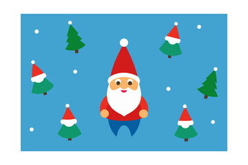 christmas tree and snowman