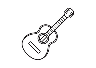 Naklejka premium Guitar silhouette Vector ,Guitar Icon