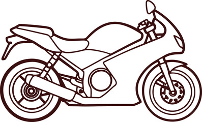 Fototapeta premium Vector illustration of various motorcycles and bicycles for transportation and sport