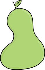pear on a white background