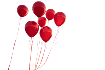 red balloons isolated