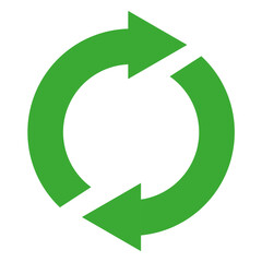 two circular green arrows, circular arrow, black arrow, universal update symbol with circular arrows in minimalistic black and white style for web design and interfaces, simple cycle icon for web desi
