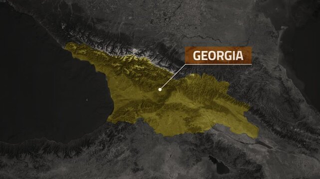 Georgia VOX Style Map Animation in 4K UHD Highlighting Caucasus and Cultural Heritage