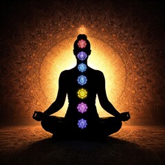 woman meditating in yoga pose