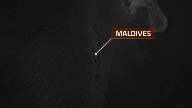Maldives VOX Style Map Animation in 4K UHD Highlighting Coral Atolls and Clear Waters