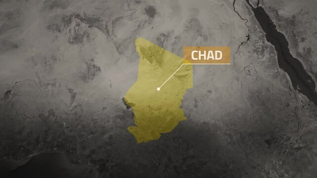 Chad VOX Style Map Animation in 4K UHD Highlighting Sahara Desert and Lakes
