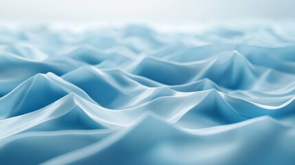 Obraz premium Abstract blue waves, smooth texture, digital design, graphic