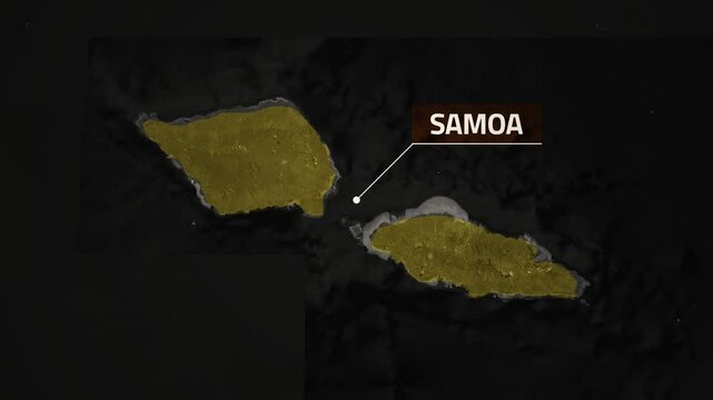Samoa VOX Style Map Animation in 4K UHD Showcasing Polynesian Culture and Natural Beauty