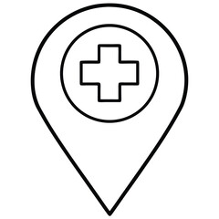 Obraz premium location icon on a white background