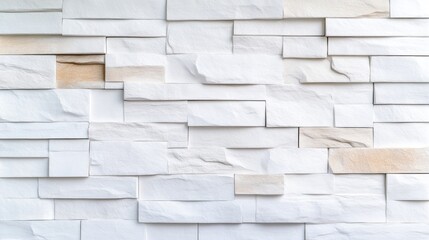 White Stone Wall Beige Accents Modern Style High-Resolution Photography Horizontal Full Frame Texture Design Interior Design Bright Neutral Tones Ideal for home decor websites