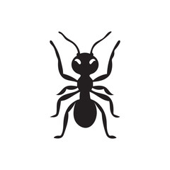 Funny cartoon black spider vector illustration with cute character design and nature elements