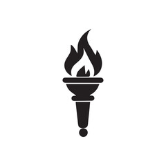 Burning gas stove with flame icon and fire illustration in yellow and gold design