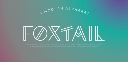 Foxtail Minimal luxury font alphabet logo. Typography beauty fashion elegant minimalist serif italic fonts decorative wedding vintage retro logos. vector illustration