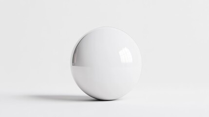 Blank white sphere object