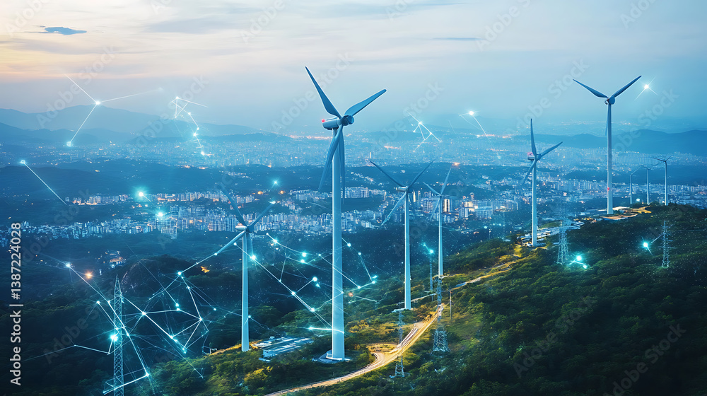 Poster an ai powered system optimizing renewable energy distribution by analyzing weather patterns, energy 