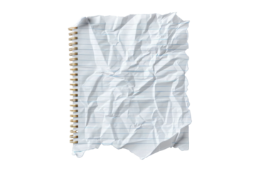 Crumpled Spiral Notebook Paper