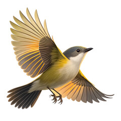 Obraz premium flying bird isolated on white background