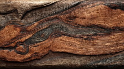 Close-up of Detailed Wood Grain Texture in Natural Environment
