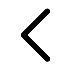 Left Chevron Representing Back or Previous Icon Design