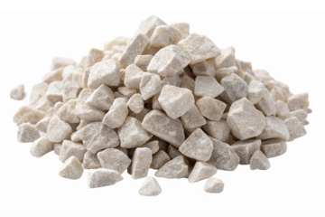 White Decorative Gravel Pile Natural Stone Aggregate for Landscaping and Construction Uses