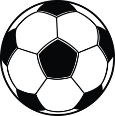 Obraz premium Soccer Ball Black Vector - Premium Clipart for Sports Graphics