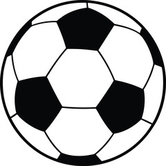 Obraz premium Soccer Ball Black Vector - Premium Clipart for Sports Graphics