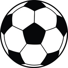 Fototapeta premium Soccer Ball Black Vector - Premium Clipart for Sports Graphics