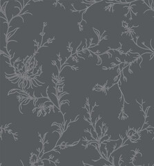 seamless lace floral ornament, vector illustration