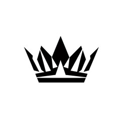 Fototapeta premium Stylized black crown representing royalty and power