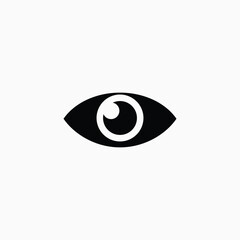 Eye icon sign flat vector illustration
