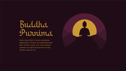 vector buddha purnima poster template
