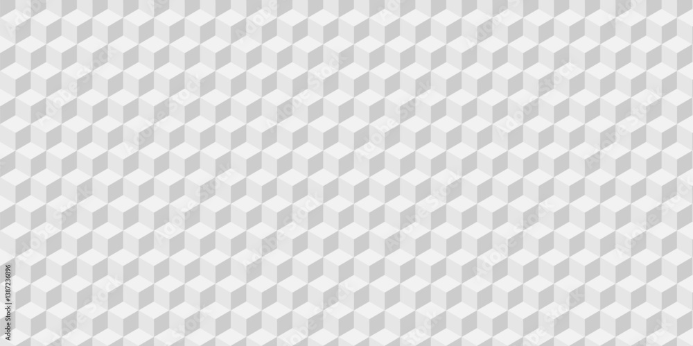 Poster abstract white and gray geometric style minimal blank cubic and square cube.