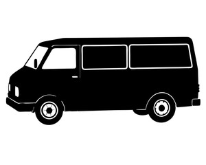 Hiroof van silhouette vector illustration