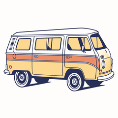 Hiroof van silhouette vector illustration