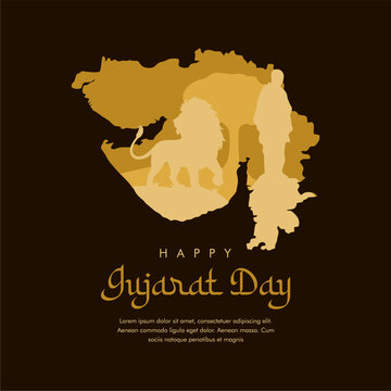 vector gujarat day poster template