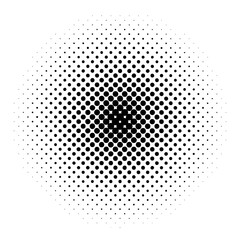 円形　カラーハーフトーン　モノクロ
Circle Color Halftone Monochrome