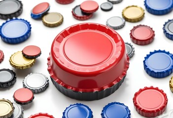 Bottle cap isolated on white background
