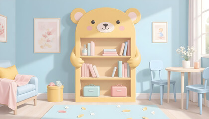 Fototapeta premium kids study room home diy decoration