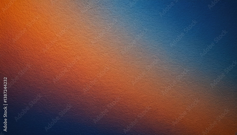 Poster blue and orange gradient background design with grainy noise texture effect web banner design 1
