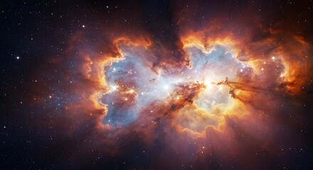 Fototapeta premium Cosmic Heartbeat AI Generated