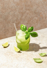 Basil smash cocktail